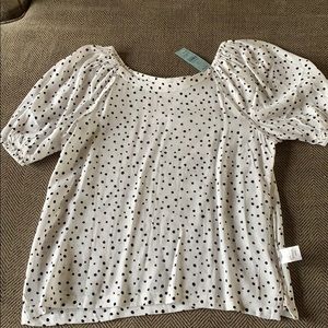 Loft polka dot blouse NWT